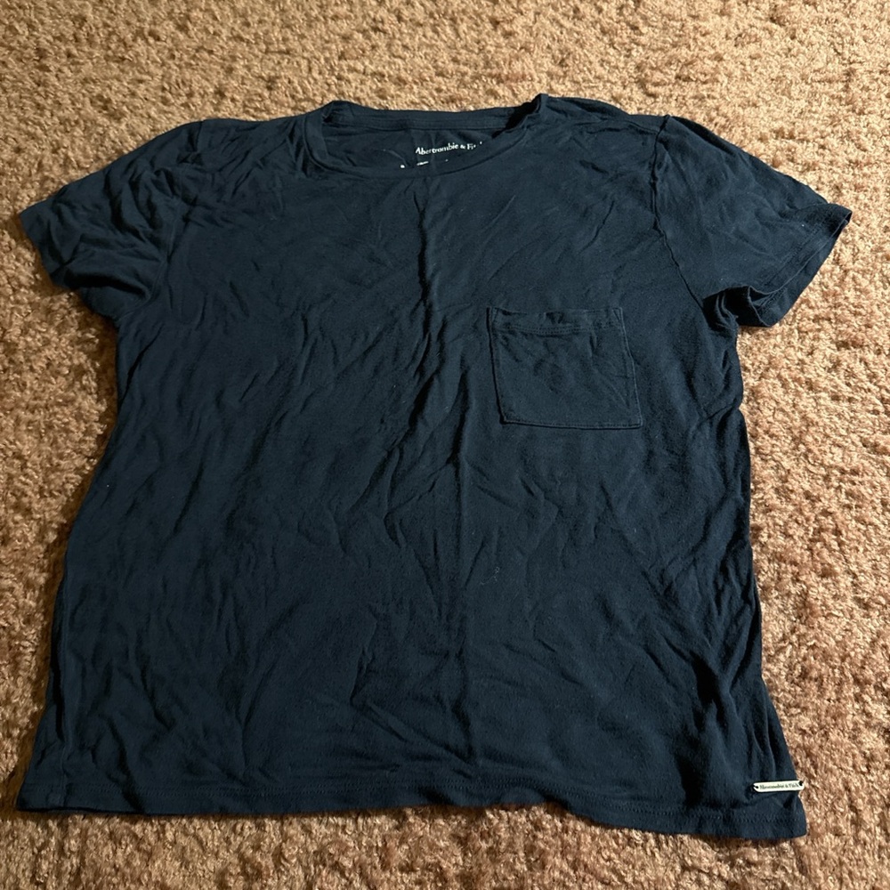 Abercrombie & Fitch Dark Blue Short Sleeve Tee